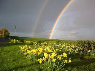 Springtime rainbow © Kenneth Mallard :: Geograph Britain and Ireland
